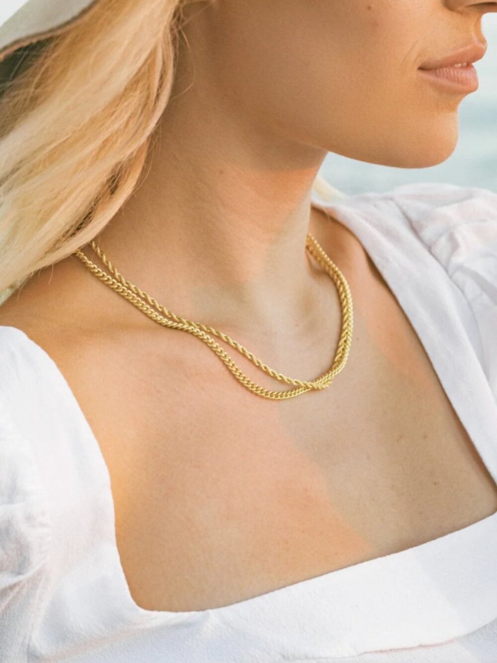 NWT 14K GOLD-FILLED TWIST CHAIN